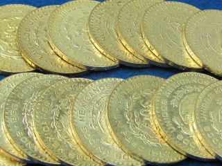 UNCIRCULATED LARGE MEXICAN SILVER COINS MORELOS SILVER PESO I combine 