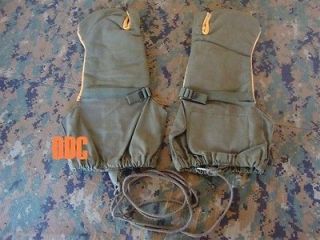USMC Army Military Surplus Trigger Finger Winter Leather Mittens 