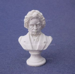 Miniature Dollhouse Beethoven Statue Bust New In Box