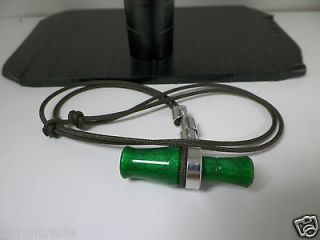 Duck Call necklace, working, mini, HUNTER GREEN
