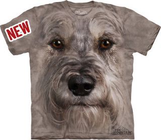 THE MOUNTAIN MINIATURE SCHNAUZER BREED PUPPY DOG FACE T SHIRT EXTRA 