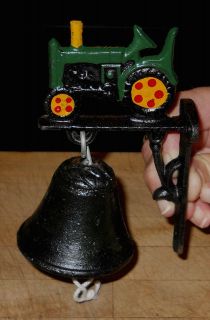 Small Cast Iron Tractor Topped Doorbell Knocker