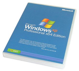 Microsoft Windows XP Professional 64 bit  XP Pro Full Version SP2 