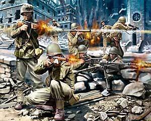 Revell American Infantry WWII   1/76 military plastic figures