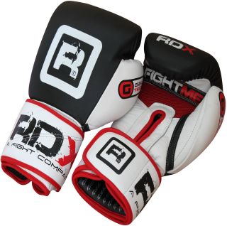 RDX 14oz Leather Gel Boxing Gloves Fight,Punch Bag MMA