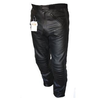 Motorcycle Touring Leather Jeans Trousers CE Armoured