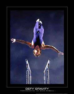 Newly listed DEFY GRAVITY Parallel Bars Mens Gymnastics Poster Print