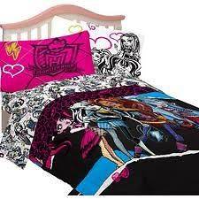 Monster High Doll Reversible Twin Comforter & Scary Cute Twin Sheet 