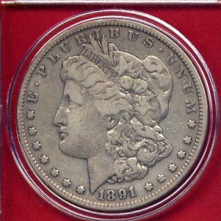 1891 CC Morgan Silver Dollar Rare Key Date Genuine US Mint Coin Carson 