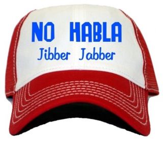 New Custom No Habla Jibber Jabber Funny Spanish Humor Cool Trucker Hat 