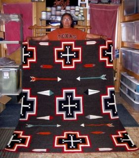   BOLD   NAVAJO OLD HUBBELL TRADING POST DESIGN PICTORIAL RUG 60x84 NR