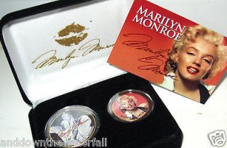   MONROE 24Kt Gold 2 Coin Set Autographed Signed Movie Star Singer Music