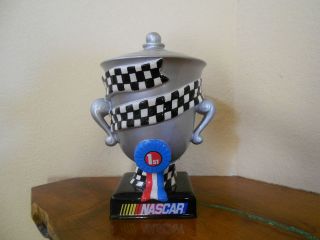 Racing Race Car Nascar Figural Trophy Cup 1st Flag Ribbon Cookie 