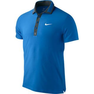   Federer Masters Polo Shirt Tennis Signal Blue 480117 491 Sz S   XL