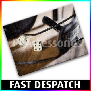 White Dice on Wooden Table Quality Jigsaw Puzzle 3 Sizes Available