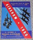 1990 Jacksonville FL Naval Air Station Airshow Program NAS Blue Angles