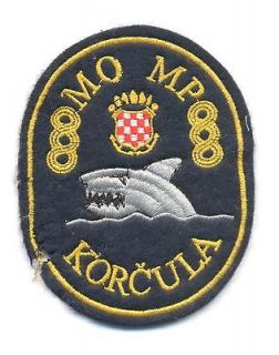  ARMY   HV * Croatian War Navy   MO MP KORCULA 1993 , rare patch