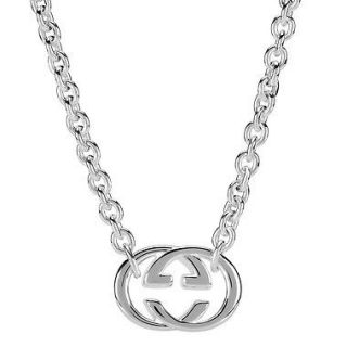 New Original Sterling Silver Necklace with interlocking G motif 