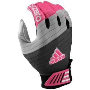   Adidas ADI002 AdiZero Smoke Adult Football NFL Reciever Gloves PINK LG