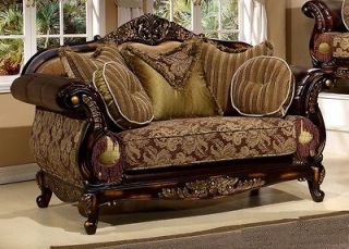Formal Luxury Sofa LoveSeat & Chair 3 Piece Antique Style Living Room 