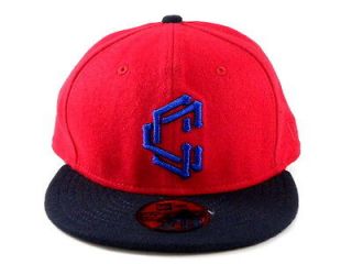New Era Crook and Castle Red/Black/Blue Calligraphy Fitted Hat Cap Men 