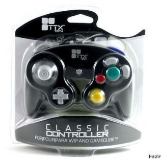 Nintendo GameCube BLACK Rumble Controller Pad TTX Tech New (GC NGC Wii 