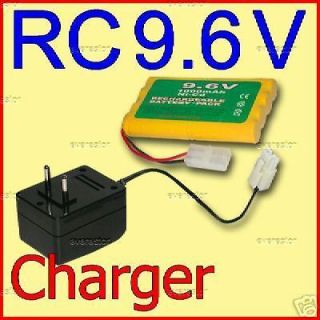 CHARGER + 9.6V 1000mAh Rechargable Batteries for RC us