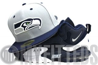   Seahawks Navy Air Max Speed Turf Matching NFL New Era Fitted Hat ONLY