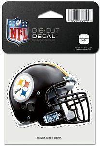   Steelers NFL Wincraft 4x4 Die Cut Full Color Helmet Decal Set of 3