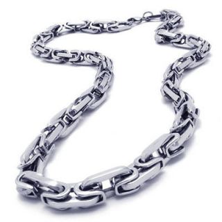   Tone Stainless Steel Mechanic Style Link Mens Necklace 21.2 A17346