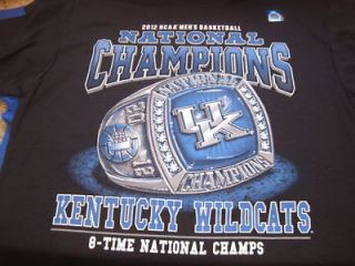 NEW! KENTUCKY WILDCATS 8X NATIONAL CHAMPIONSHIP LICENSED RING T Shirt 