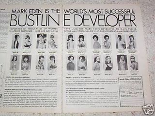 1971 ad Mark Eden Bust Developer SEXY Girls bustline Vintage PRINT 