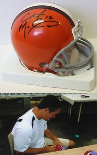 Colt McCoy signed Cleveland Browns Mini helmet Texas LongHorns Legend 