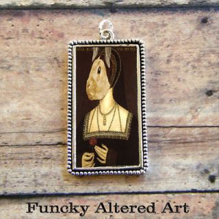 Tudor queen ANNE BOLEYN Bunny Menace Pendant for Necklace