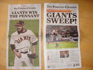   WORLD SERIES SAN FRANCISCO CHRONICLE NEWSPAPERS + EXTRA COLOR BONUS