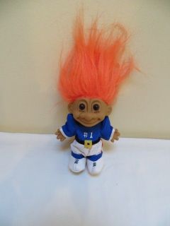 Russ Troll Vintage Doll #1 Football Player Orange Hair