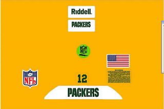 NFL Green Bay full size helmet decals Packers Rogers