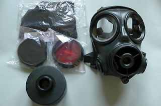   GAS MASK RESPIRATOR + NOMEX HOOD + RED NIGHT OUTSERTS + BLACK OUTSERTS