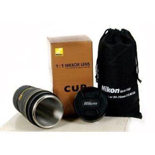 Nikon Lens 1:1 AF S 24 70mm f/2.8 Stainless Coffee Cup Mug with Pouch 