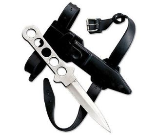 SCUBA DIVING STAINLESS STEEL FIXED BLADE KNIFE Survival Hunting 