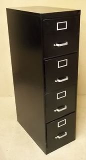 Filing Cabinet 4 Drawer Letter Size Black 52in x 27in x 15in