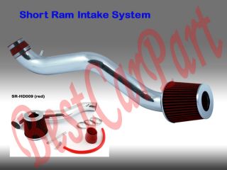   RED 97 01 Prelude 2.2L L4 Short Ram Air Intake Induction Kit + Filter