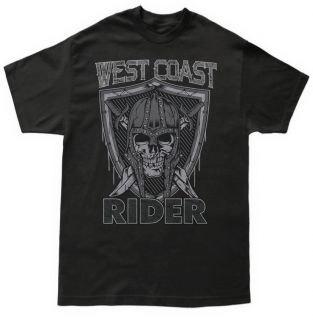   Rider Oakland LA Raiders Skull T Shirt Black Snapback So cal Cali LRG