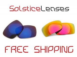   Lens BLUE PURPLE & RED FIRE MIRROR for Oakley GASCAN Sunglasses