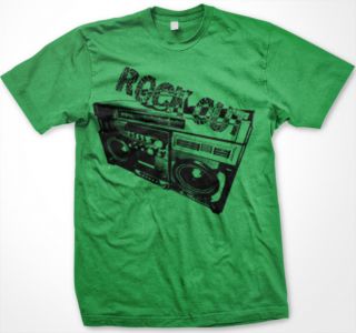 Rockout Boombox Stereo Old School Music Mens T Shirt