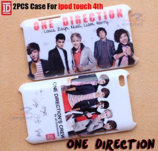 2PCS One Direction 1D Group image Case Cover for iPod Touch 4th free 