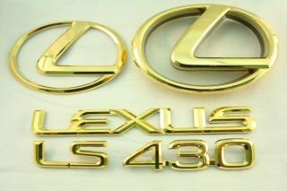 2005 24KT GOLD PLATED LEXUS LS430 EMBLEM KIT