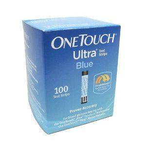 100 OneTouch Ultra Blue Diabetes Blood Sugar Test Strips, Sealed 