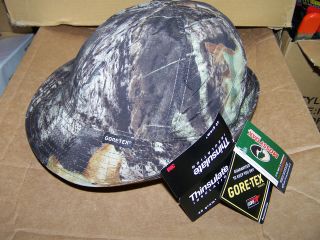 JONES GORETEX THINSULATE mossyoak hunting hat EARFLAPS water wind 