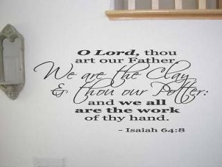 LORD THOU ART OUR FATHER We are Vinyl Wall Quote Decal Bible Quotes 